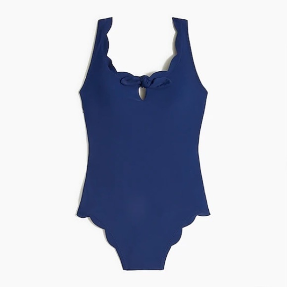 NWT Scalloped one-piece swimsuit with bow - Picture 5 of 5